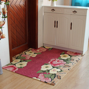 定制裁剪玄关地毯门垫进门楼梯客厅防滑吸水简约现代田园地毯脚垫