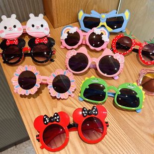 儿童防晒护眼遮阳夏季墨镜女童可爱卡通小孩太阳镜男童超萌宝宝