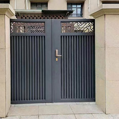 别墅庭院门铝合金庭院大门院子花园门中式围墙门简约双开门栅栏门