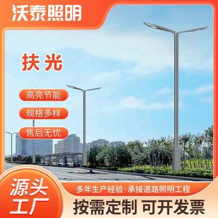 LED路灯厂家直销双臂景观路灯6~12米led路灯可带参数加工