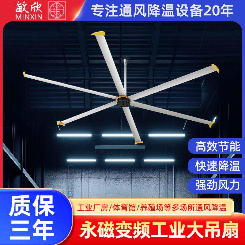 工业大吊扇永磁变频仓库通风设备跨境厂房工厂车间7米3大风扇