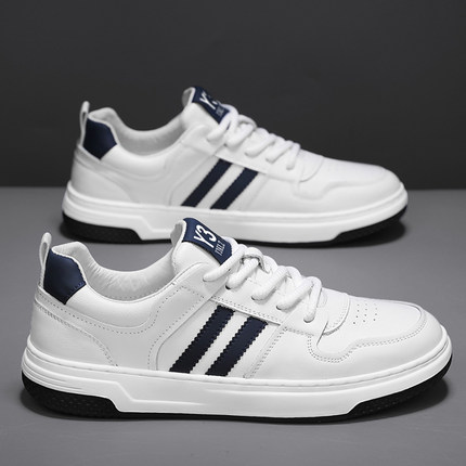 Y3KLZ休闲运动板鞋男鞋2025新款春季高端真皮软底透气防滑耐磨鞋