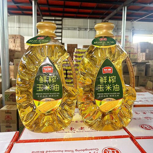 2瓶装正宗长康鲜榨玉米油5L瓶物理压榨胚芽油非转基因家庭装家用