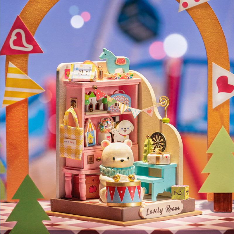 少女心若来diy小屋手工食玩模型