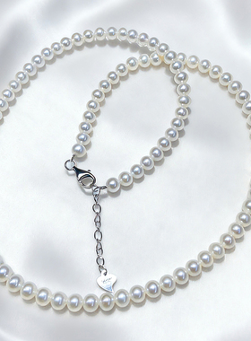 天然淡水小米珠项链女天花板品质媲美akoya彩凛珍珠极强光近正圆