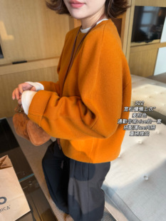 澳洲美利奴羊毛100%重磅纯Y 高克重550g茧型宽松慵懒显瘦纯色毛衣