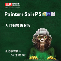 Sai / PS / painter video course real life photo to hand drawing illustration Q version drawing cartoon practical teaching