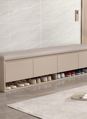 换鞋凳门口鞋柜坐凳一体入户轻奢穿鞋凳进门凳可坐实木鞋架长条凳