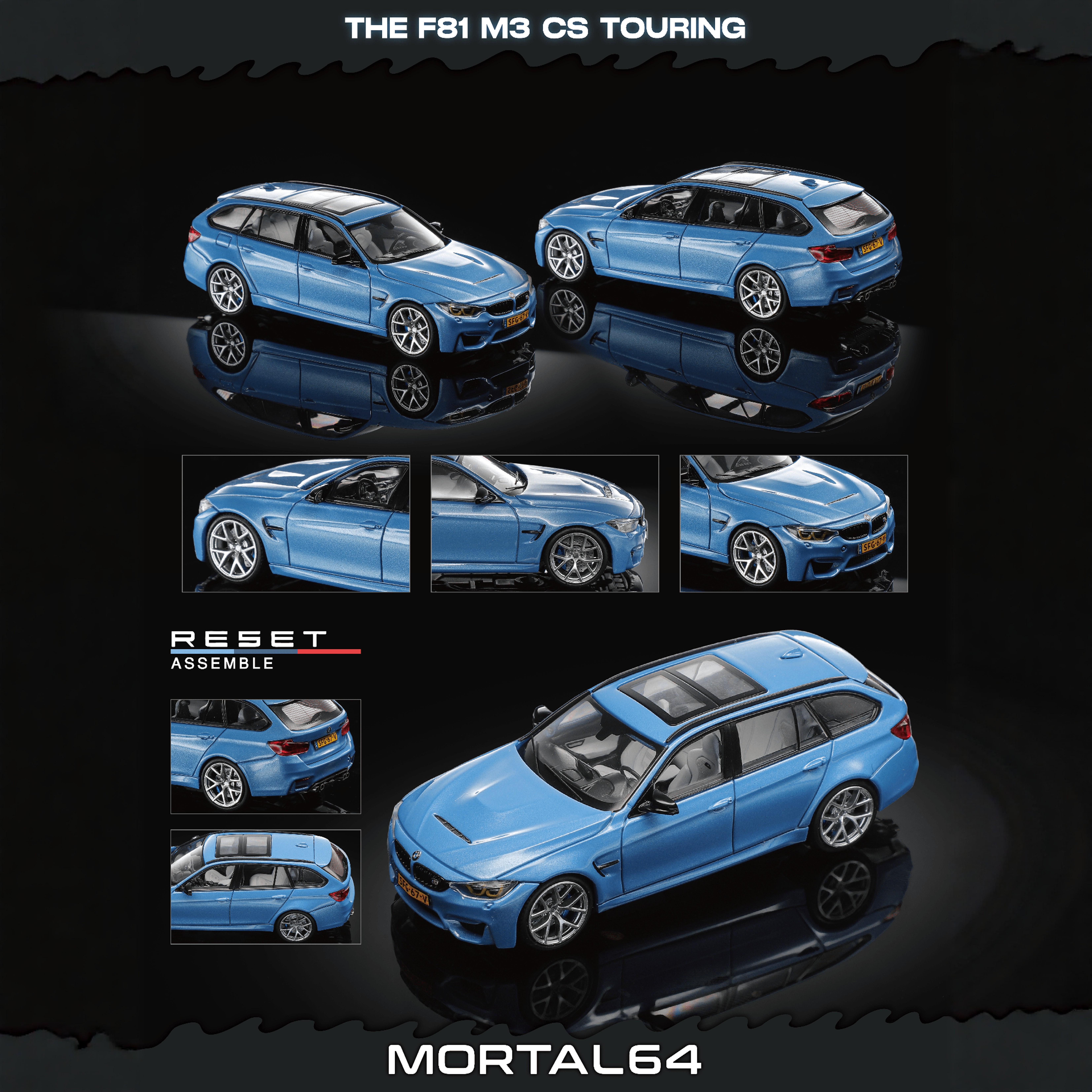 Mortal 1:64 宝马M3 F81 CS Touring旅行版合金车模型收藏礼仿真