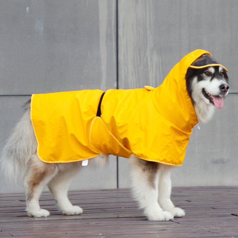 宠物皮革雨衣大狗狗斗篷雨披蛋黄侠肚兜护腹大型犬易穿脱阿拉斯加