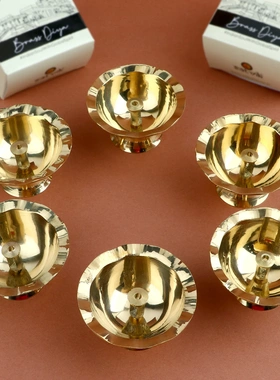 印度国际直邮瑜伽排灯节Payali Diya与Nobe酥油铜灯 拍两份免邮