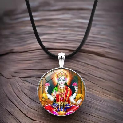 印度Lakshmi拉克希米事业成功财富女神护身符吊坠2.5cm