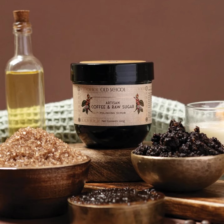 印度阿育吠陀手工咖啡和原糖抛光身体磨砂膏200g 拍两瓶免邮