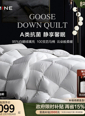 MINE/寐羽绒被95白鹅绒春秋被芯冬被100支纯棉A类抗菌送礼 馨眠Ⅳ