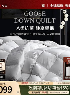 MINE/寐羽绒被95白鹅绒春秋被芯冬被100支纯棉A类抗菌送礼 馨眠Ⅳ