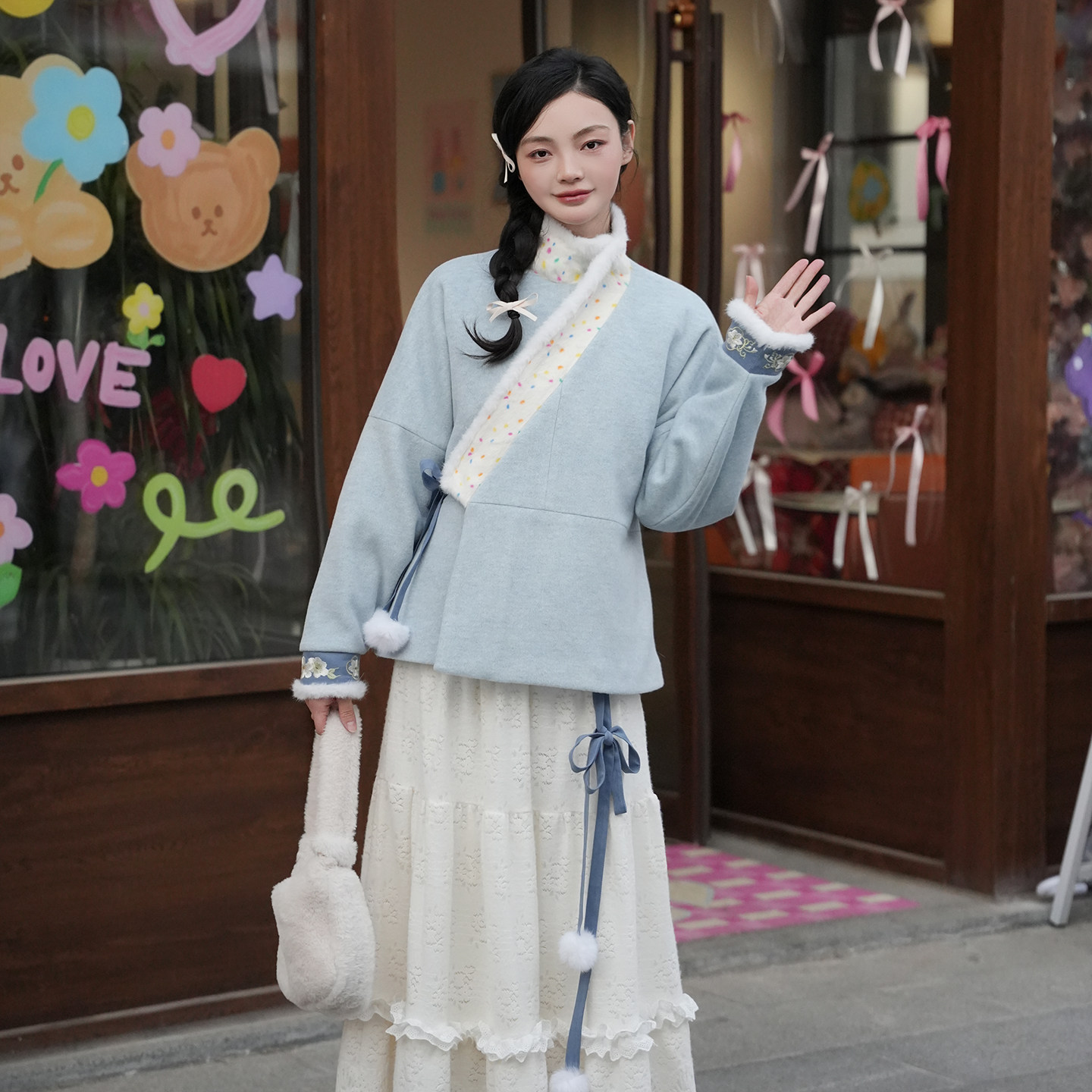 改良晋制曲领襦舒适保