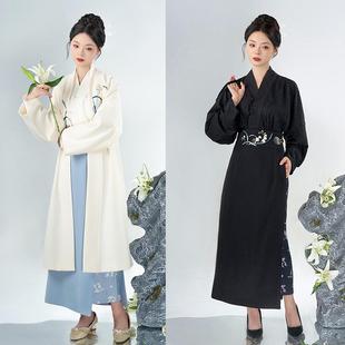 无衣饮羽【苍兰】小个子女日常可穿旋裙中国风显瘦宋制秋冬帅气