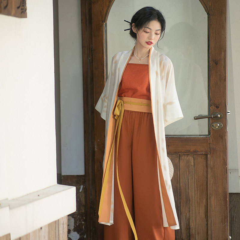 无衣饮羽【半日闲】新中式夏季女宋制元素吊带改良长干寺宋裤