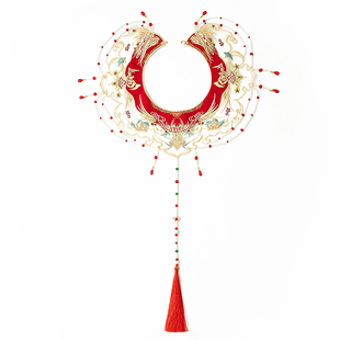 无衣饮羽 重工刺绣拼色珠链婚服敬酒服配饰 凤舞