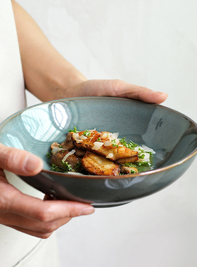 【窑变艺术感】面碗饭碗家用陶瓷大汤碗创意复古碗轻奢沙拉碗菜碗