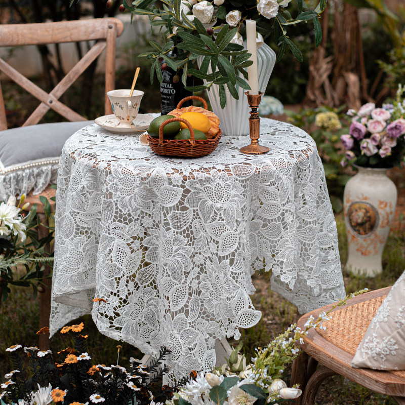 田园蕾丝桌布圆桌盖巾布ins风茶几餐桌布长方形少女床头柜布台布,居家布艺,桌布,淘宝优惠券,粉丝福利购,淘宝优惠卷