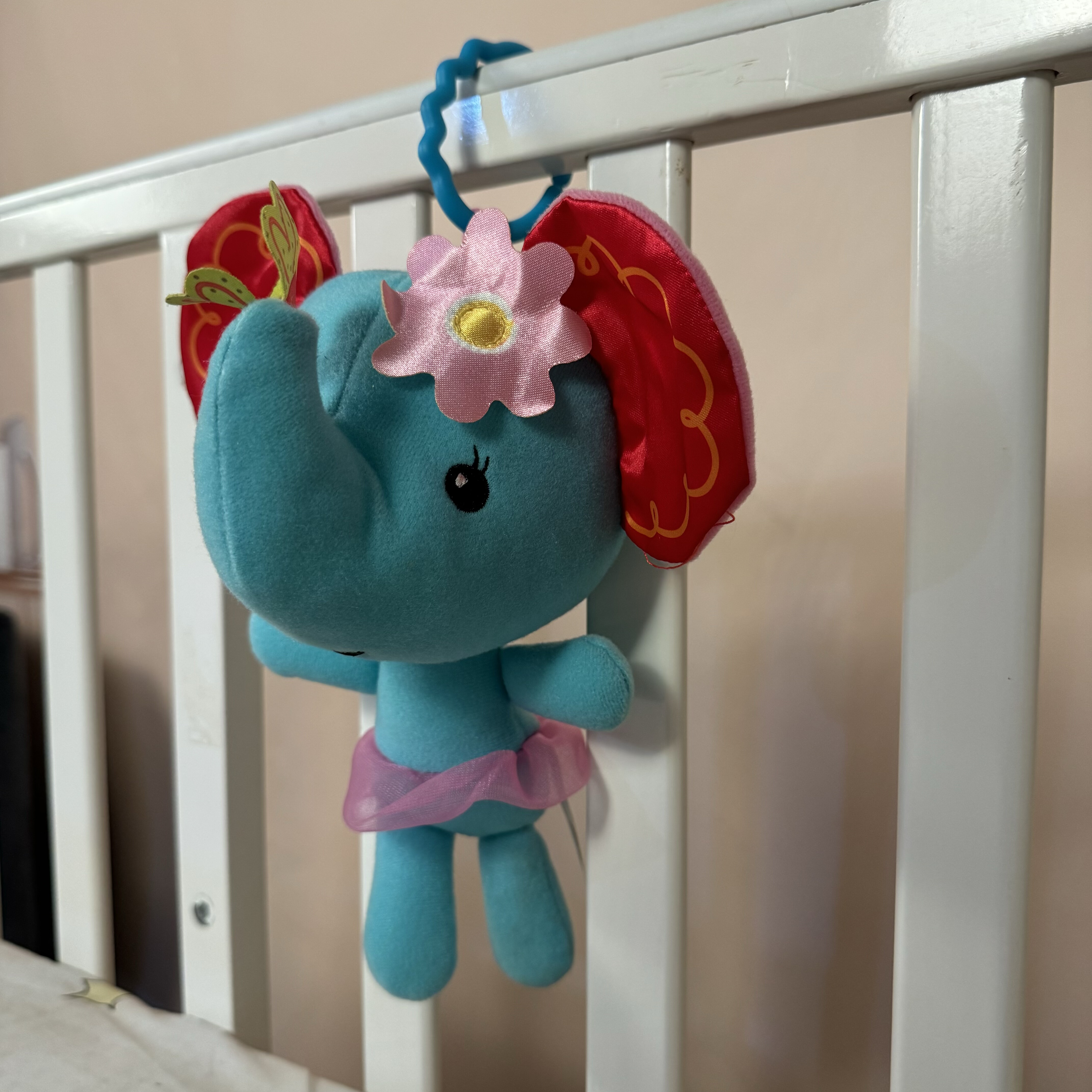 清仓费雪芭蕾裙大象挂件玩偶 带响铃挂环 婴幼儿床铃床挂安抚抱偶