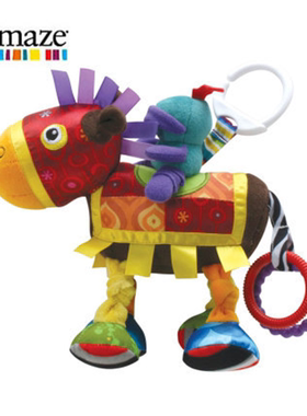 清仓拉玛泽毛驴车床挂 婴幼儿多功能安抚抱偶 带响纸牙胶BB哨彩签