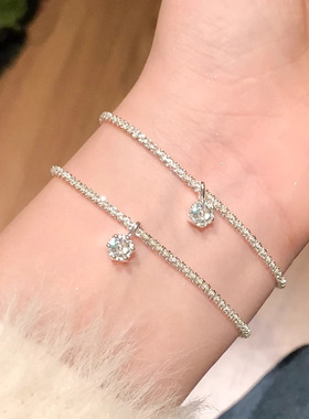 小众设计s925纯银满天星锆石手链