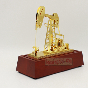 石油地油机 石油平台海洋钻井抽油机 仿真金属模型礼品油田磕头机