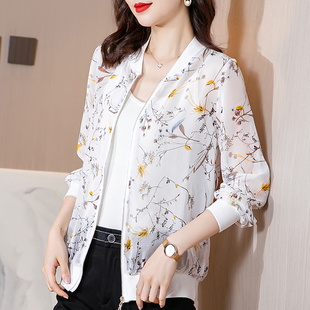 洋气雪纺防晒衣女款夏季2026新款妈妈洋气外套宽松防晒服夏装上衣