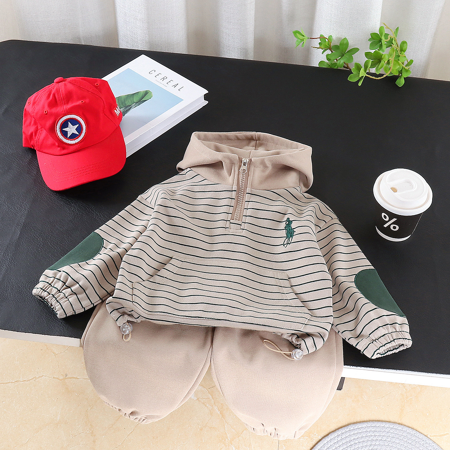 2026新款男童春装卫衣1套装休闲潮宝宝春秋季3-5岁长袖两件套婴儿