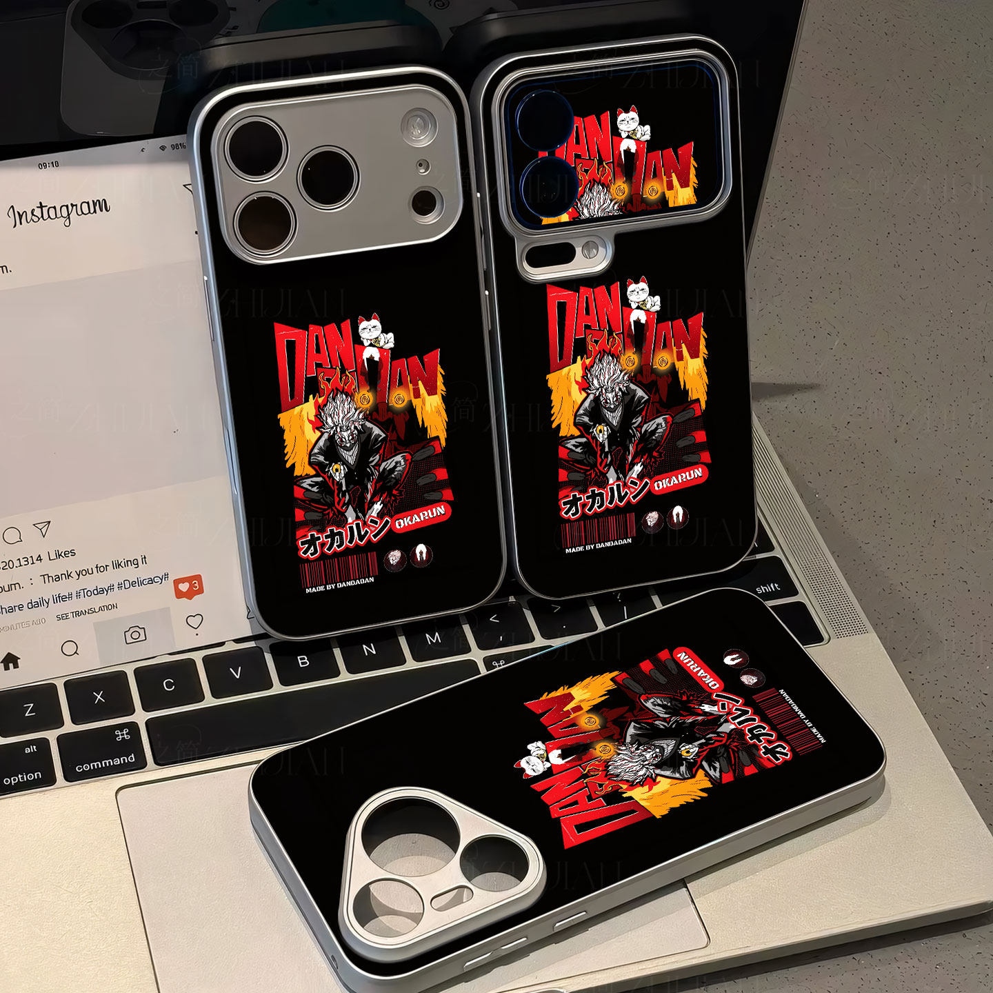 当哒当奥卡伦磁吸磨砂黑框电镀玻璃手机壳适用苹果iphone17promax华为OPPORENO10PROPLUS荣耀MAGIC5PROP40PRO