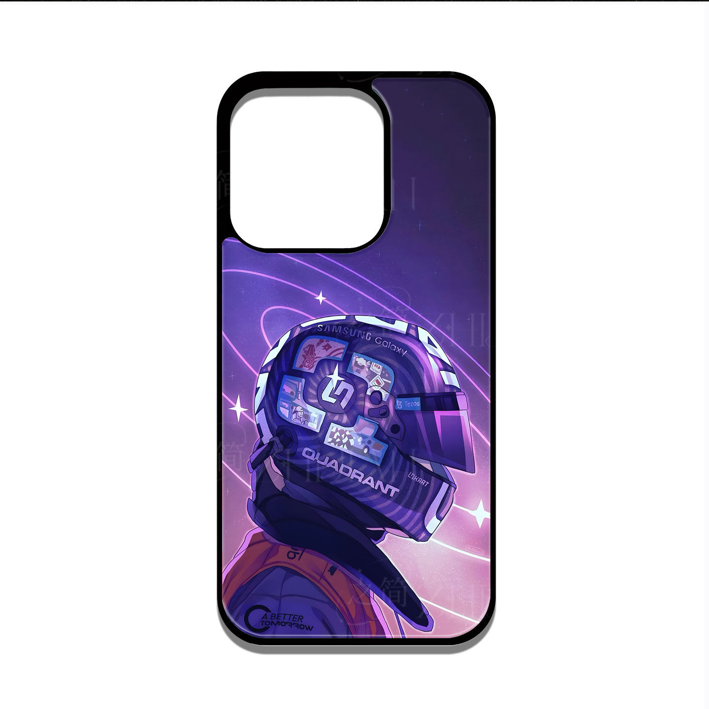 三星赛车头盔磁吸磨砂黑框电镀玻璃手机壳适用苹果iphone17promax华为荣耀500PROIQOONEO10PROPLUS荣耀X60I1