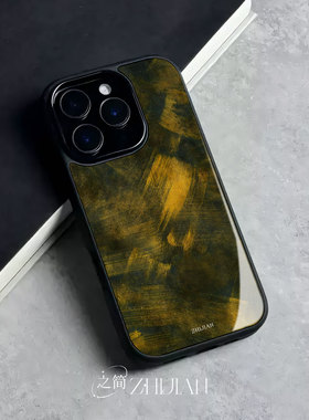 之简ZHIJIAN《墨金交织》玻璃亮面磨砂手机壳新款小众不撞壳适用苹果17promaxNOVA14PROMATE60PRO+IQOO12PROO