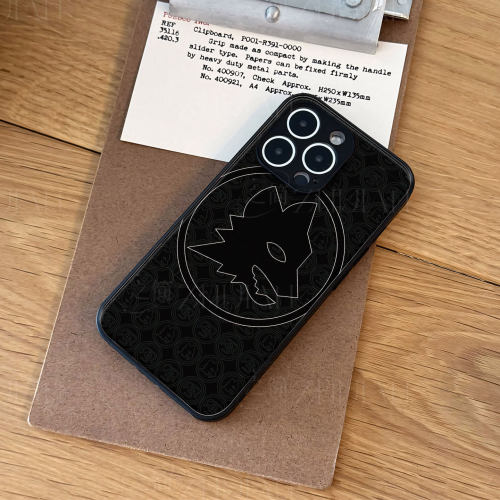 圆形狼头标识磁吸磨砂黑框电镀玻璃手机壳适用苹果iphone17promax华为荣耀MAGIC7PRO1加ACEPRO红米K70PROOPPO