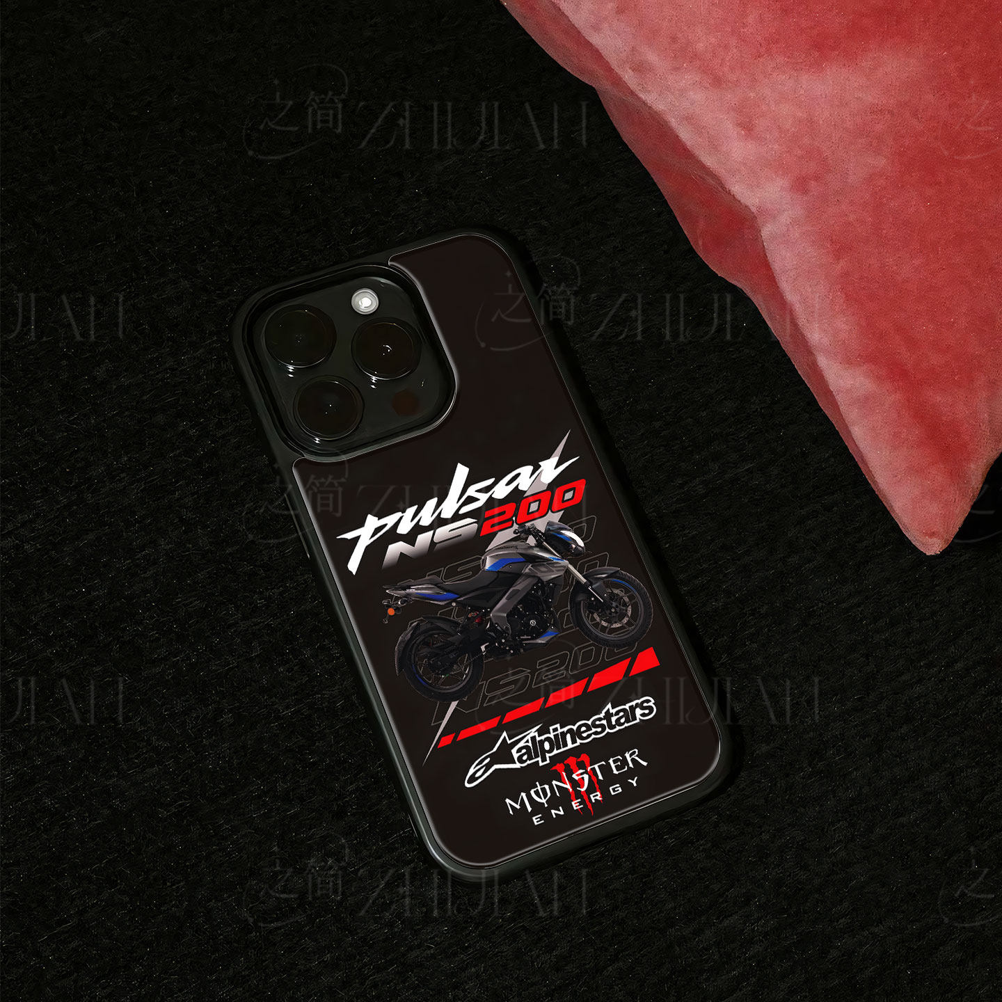 NS200摩托磁吸磨砂黑框电镀玻璃手机壳适用苹果iphone17promax华为NOVA8SEVIVOS19PROOPPORENO10PROPLUSOPPOR