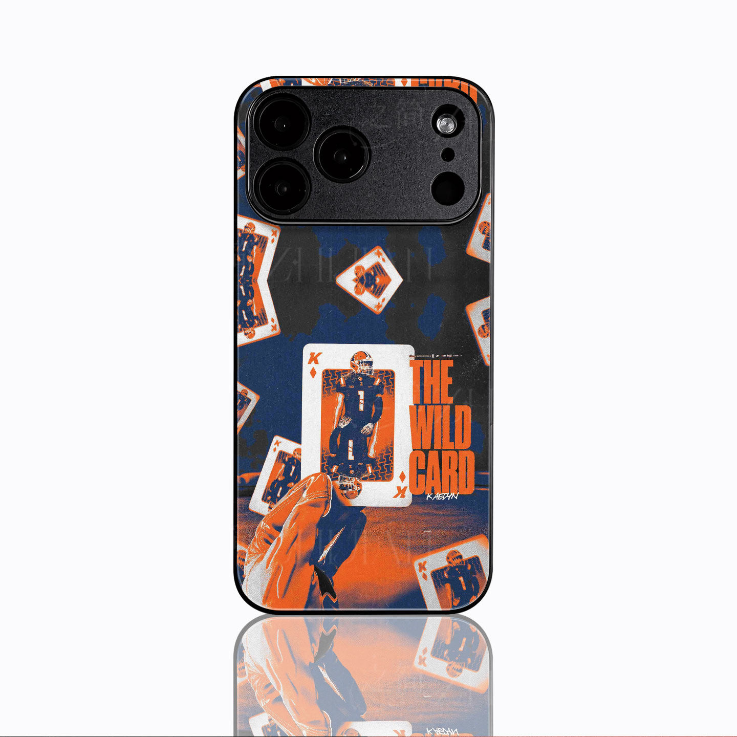 橄榄球运动员扑克牌磁吸磨砂黑框电镀玻璃手机壳适用苹果iphone17promax华为IQOOZ11TURBO红米K90MAX小米14UL