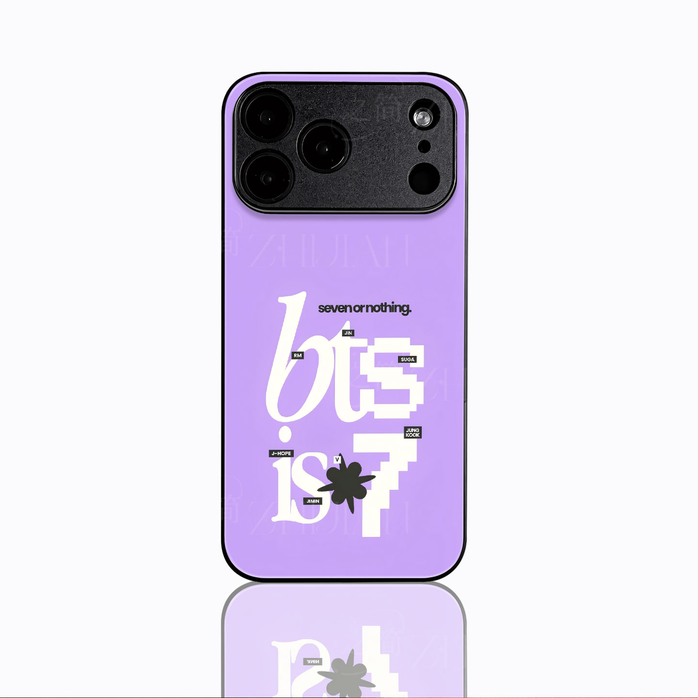 BTS七周年磁吸磨砂黑框电镀玻璃手机壳适用苹果iphone17promax华为PROMAX12/13/ 1加ACE2PROVIVOX100ULTRANOV