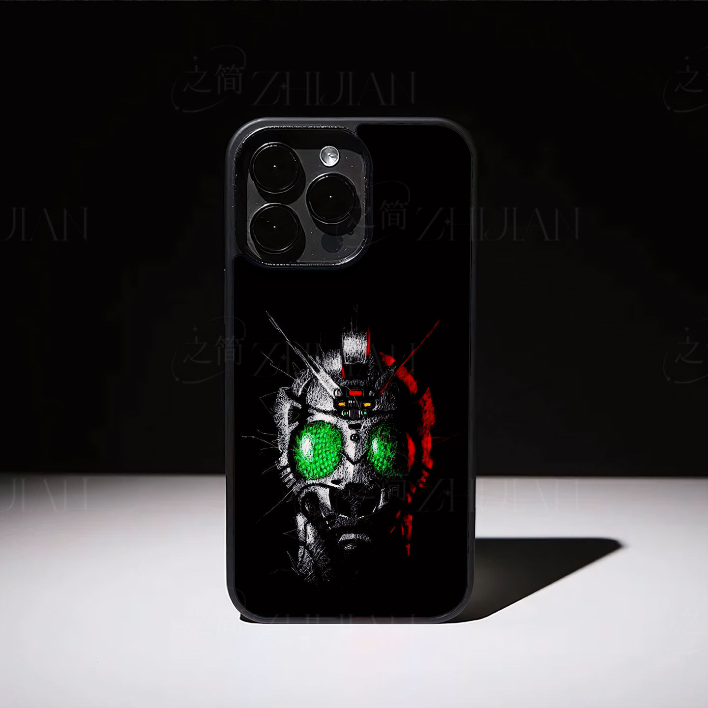 假面骑士头像磁吸磨砂黑框电镀玻璃手机壳适用苹果iphone17promax华为小米CIVI5PROPROMAX11/12