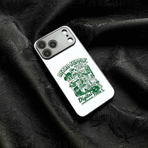 复古供应卡通磁吸磨砂黑框电镀玻璃手机壳适用苹果iphone17promax华为VIVOY500PRO红米K80至尊版荣耀MAGIC5PR