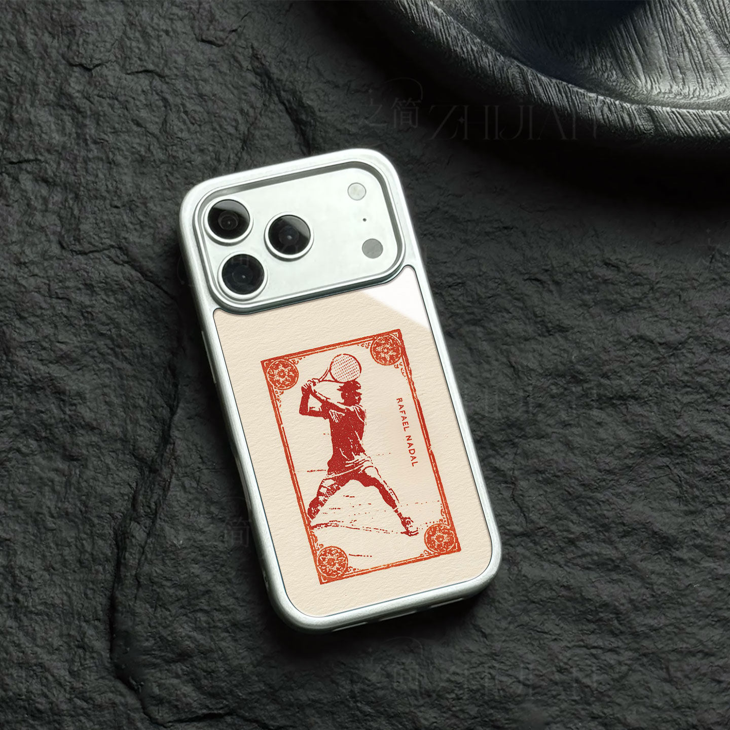 纳达尔打网球磁吸磨砂黑框电镀玻璃手机壳适用苹果iphone17promax华为OPPORENO14PRO1加TURBO6荣耀60SEOPPORE
