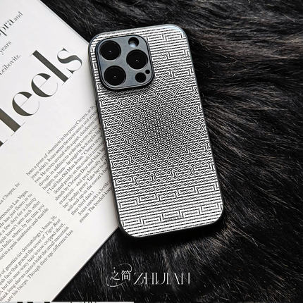之简ZHIJIAN《点阵图案》玻璃亮面磨砂手机壳新款小众不撞壳适用苹果17promaxOPPOFINDX9PRO红米NOTE15PROPLU