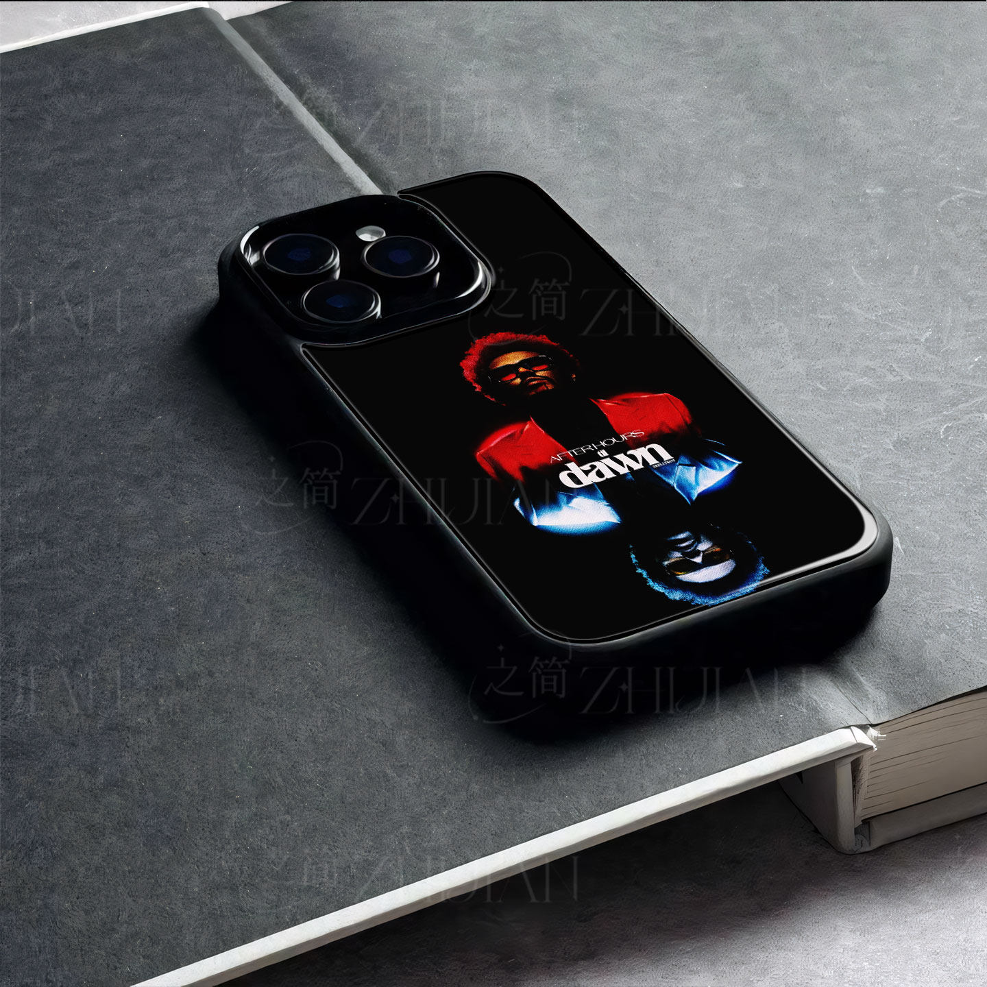 威肯专辑封面磁吸磨砂黑框玻璃手机壳适用苹果iphone17promax华为IQOO13VIVOY300P70ULTRA真我GT7