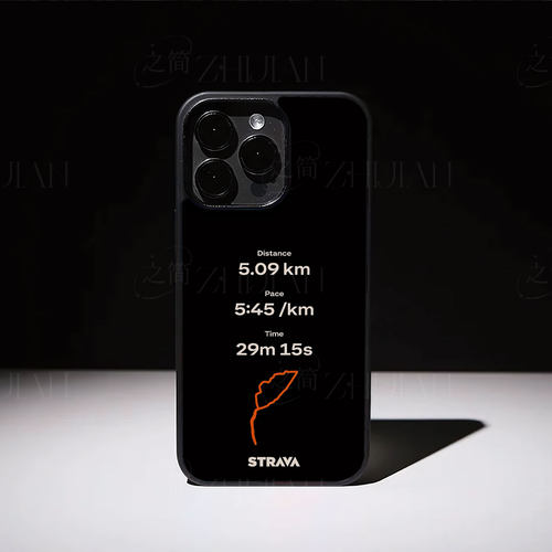 Strava跑步数据磁吸磨砂黑框电镀玻璃手机壳适用苹果iphone17promax华为1加ACE2V荣耀WINOPPORENO11PRO小米13