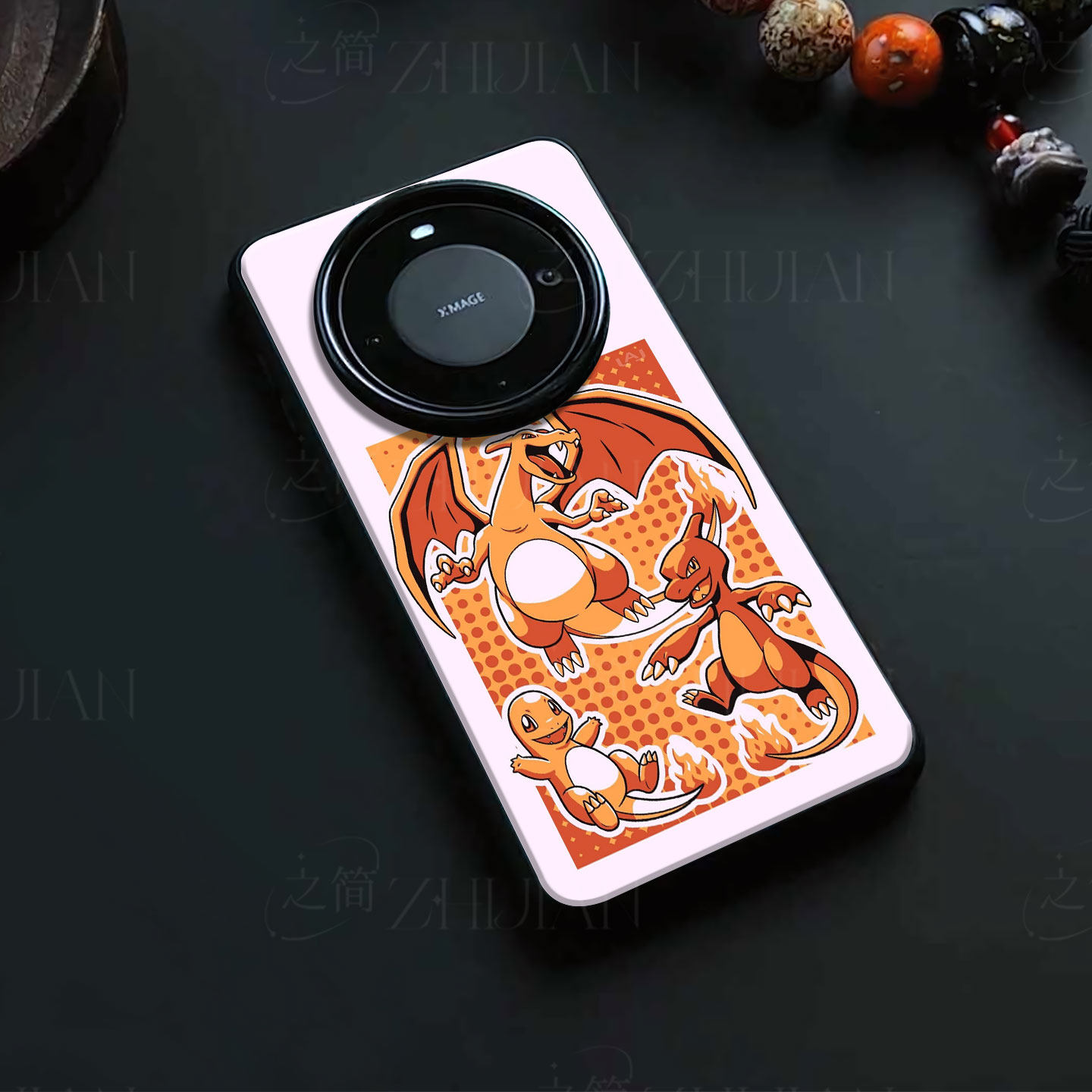 喷火龙家族磁吸磨砂黑框电镀玻璃手机壳适用苹果iphone17promax华为红米K90MAXIQOONEO10PROPLUSNOVA8PROOPPO
