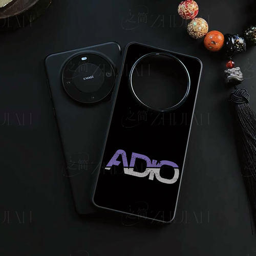 ADIO品牌logo磁吸磨砂黑框电镀玻璃手机壳适用苹果iphone17promax华为1加ACE2V小米14ULTRANOVA14活力版荣耀1