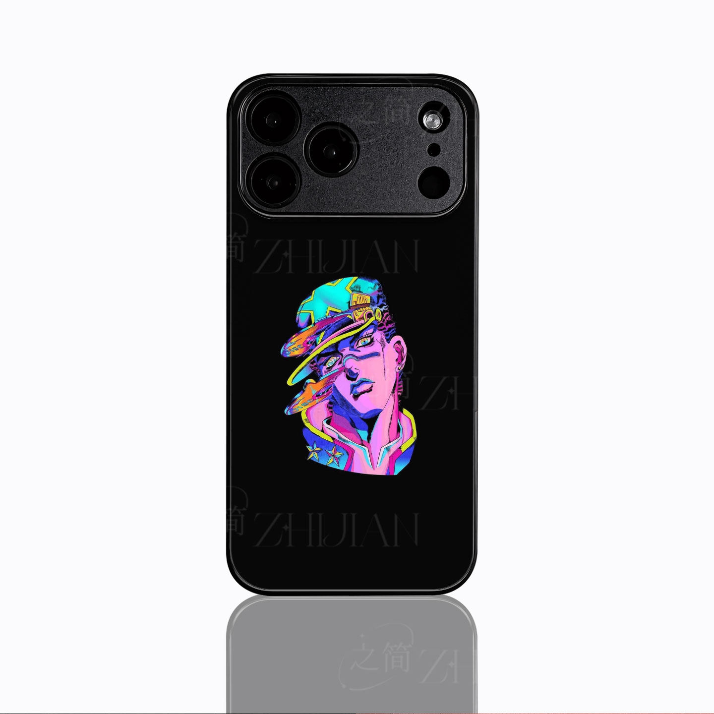 炫彩承太郎磁吸磨砂黑框电镀玻璃手机壳适用苹果iphone17promax华为NOVA7SE小米CIVI4PROMATE50PRO1加ACE5至
