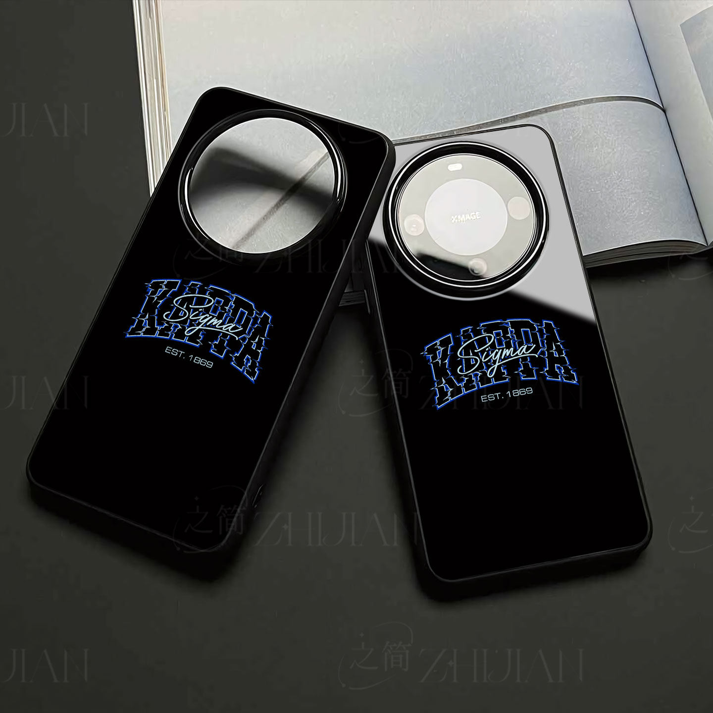 卡帕品牌磁吸磨砂黑框电镀玻璃手机壳适用苹果iphone17promax华为红米K80PRO荣耀X50IVIVOX200S小米17PROMAX