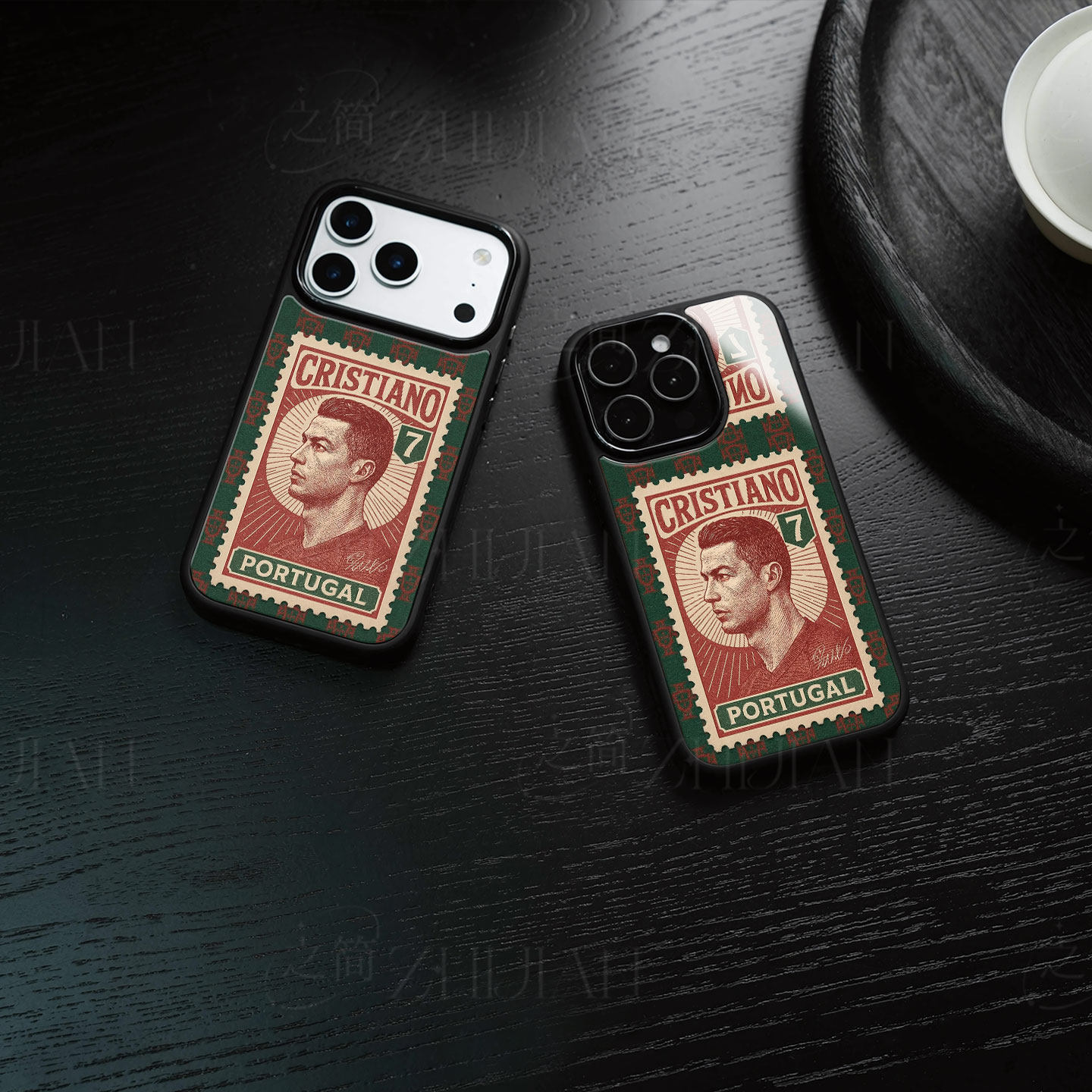 C罗7号邮票磁吸磨砂黑框电镀玻璃手机壳适用苹果iphone17promax华为1加ACE5竞速版PLus16/15/14PURA80PRONOVA