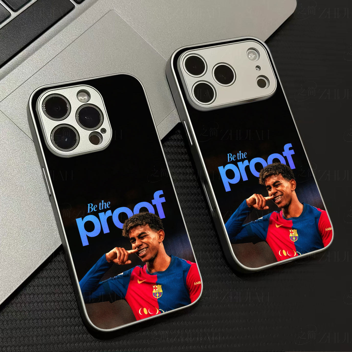 亚马尔巴萨图磁吸磨砂黑框电镀玻璃手机壳适用苹果iphone17promax华为NOVA9SEIQOOZ10TURBO荣耀WIN1加TURBO6